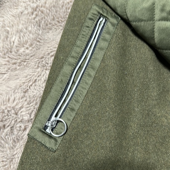 Olive Fall Puffer Sleeve Jacket - Picture 3 of 7